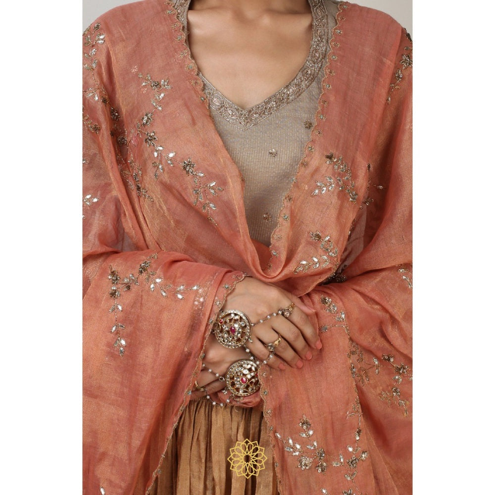 Rhua India Multi-Colour Rysa Lehenga with Blouse and Dupatta (Set of 3)