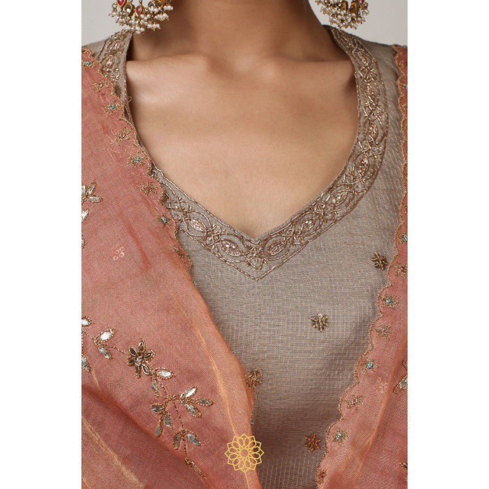 Rhua India Multi-Colour Rysa Lehenga with Blouse and Dupatta (Set of 3)