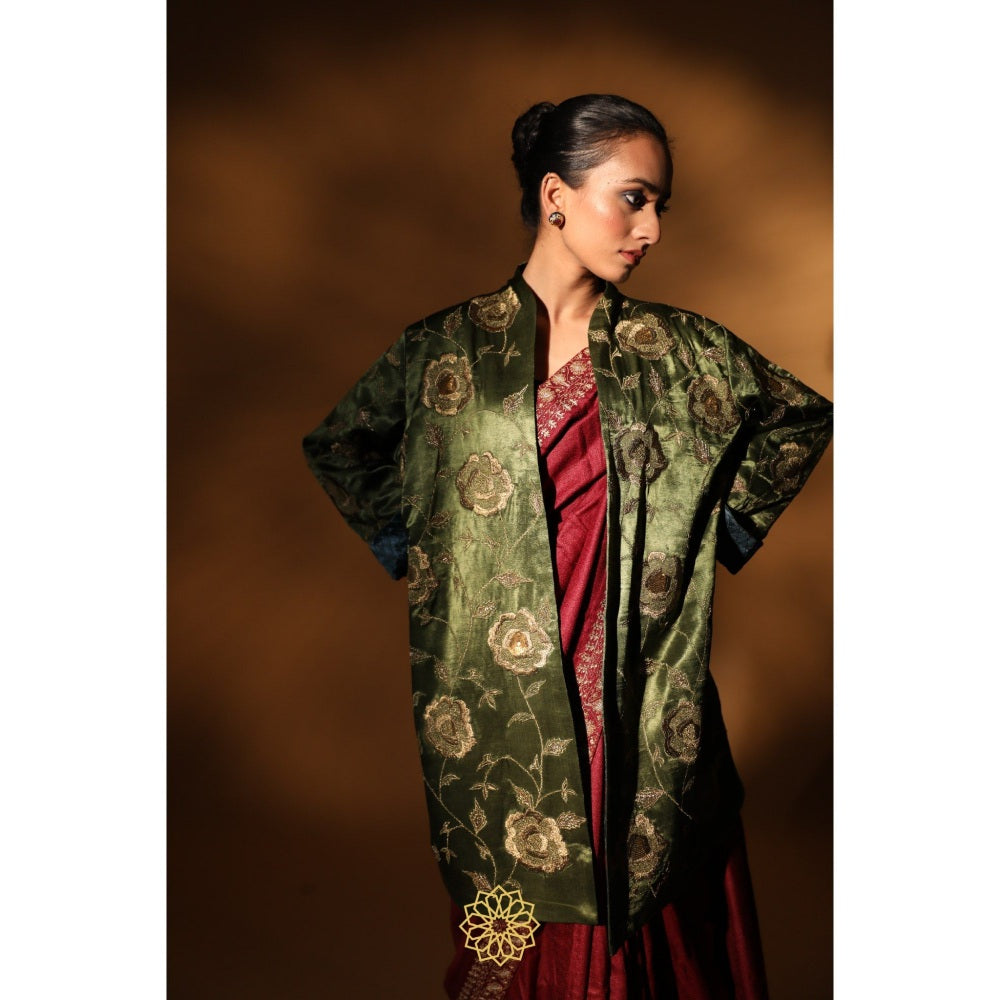 Rhua India Green Seher Shrug