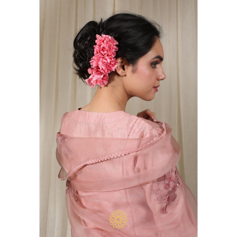 Rhua India Peach Palazzo with Kurta and Dupatta (Set of 3)