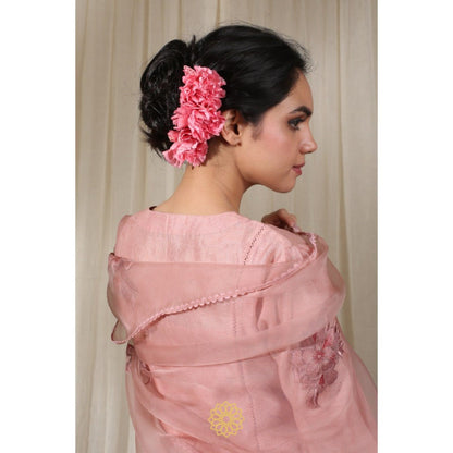 Rhua India Peach Palazzo with Kurta and Dupatta (Set of 3)