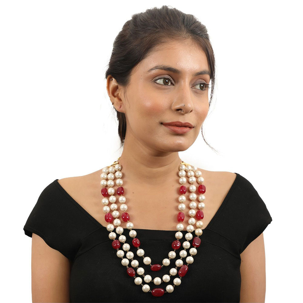 RIANA JEWELLERY Ruby Beads Maala