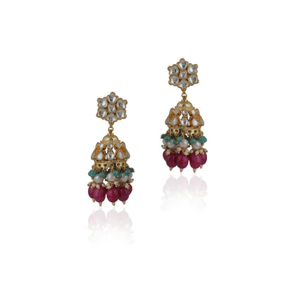 RIANA JEWELLERY Choker Necklace Set with Jhumkis