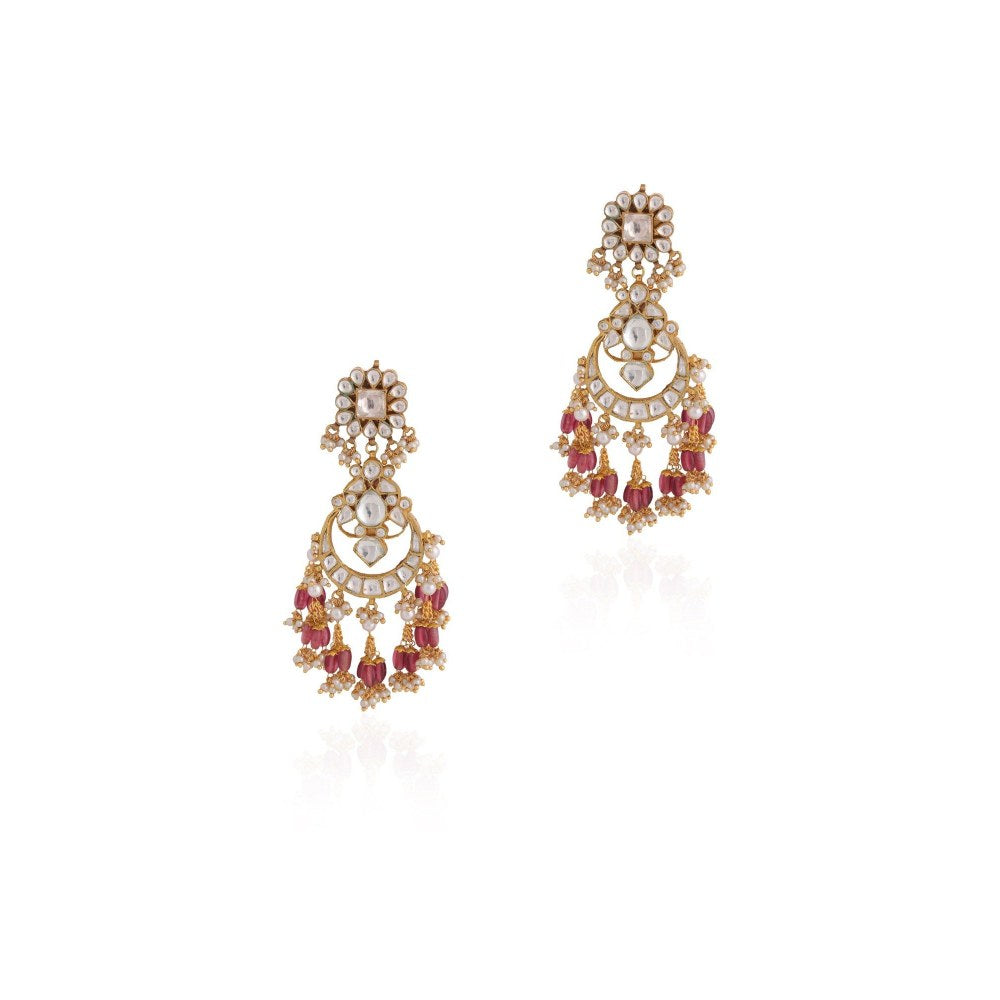 RIANA JEWELLERY Handcrafted Polki Kundan Necklace Set
