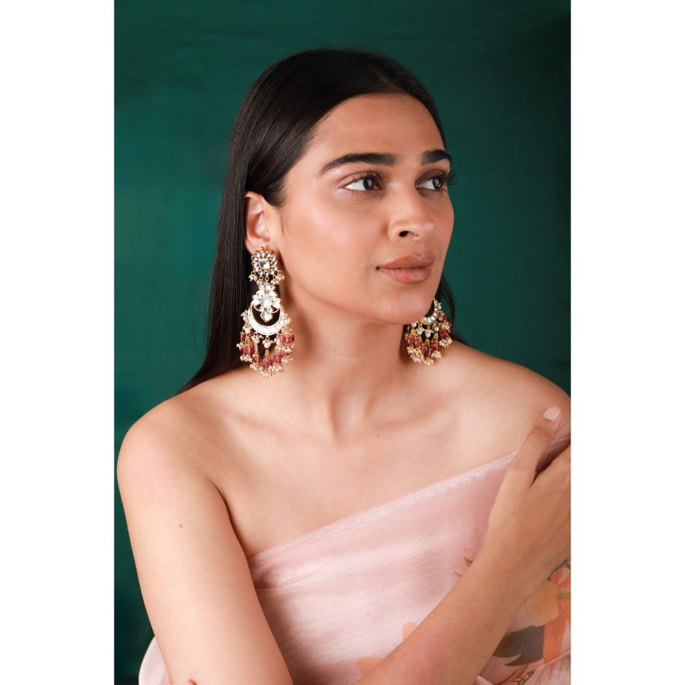 RIANA JEWELLERY Handcrafted Polki Kundan Necklace Set