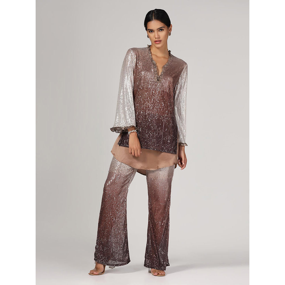 RINA DHAKA Women'S Shaded Sequin Co-Ord (Set of 2)
