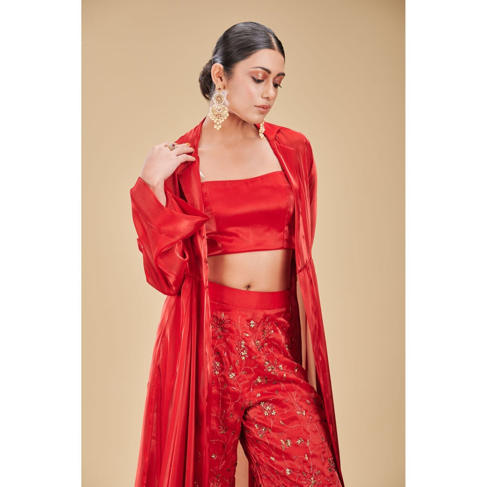 RIRASA Embroidered Bustier with Pant and Jacket (Set of 3)