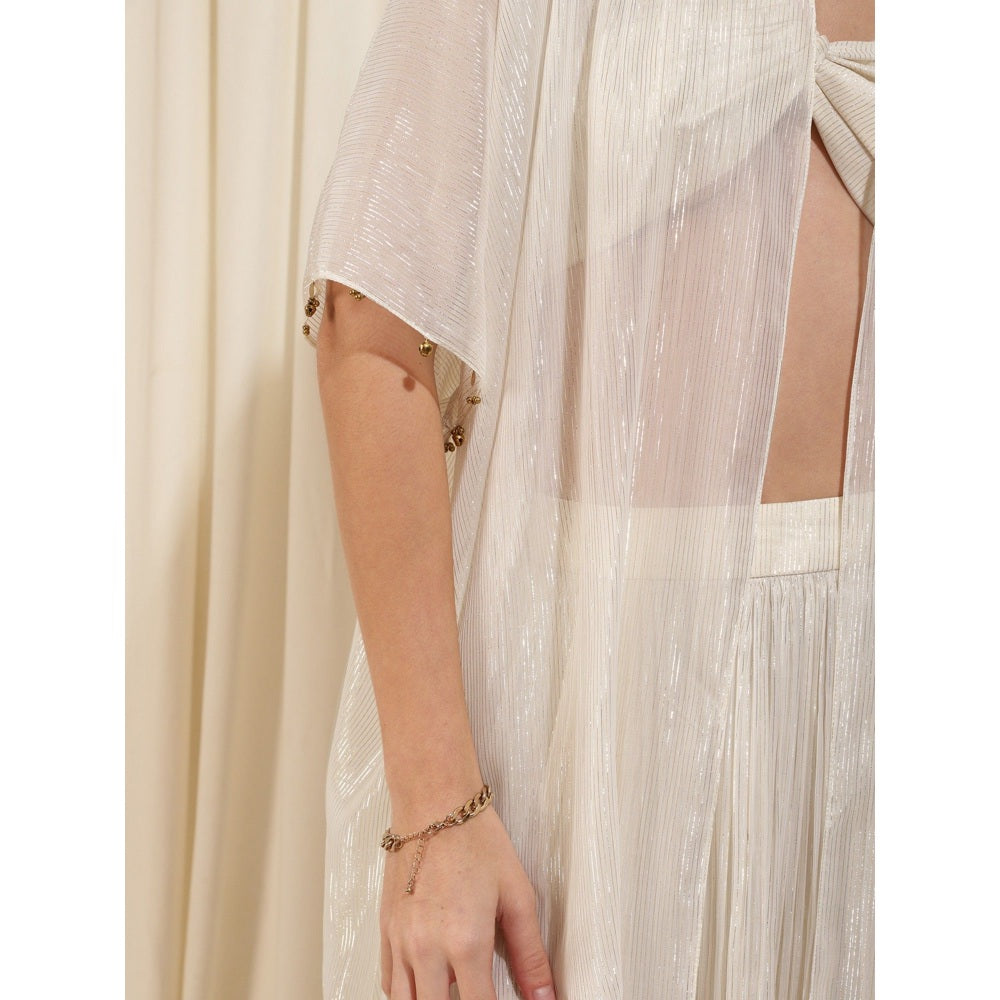 RIRASA Ivory Ruched Co-Ord (Set of 3)