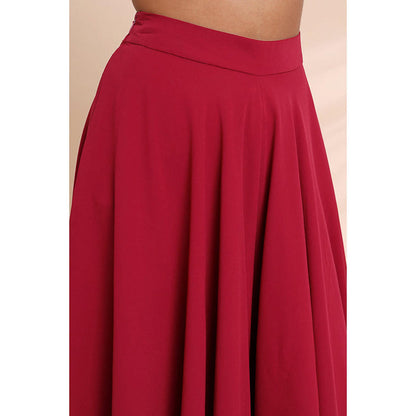 RIRASA Sucitra Red Kurta With Sharara And Dupatta