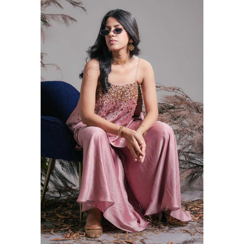 RIRASA Pushpa Pink Kurta And Sharara