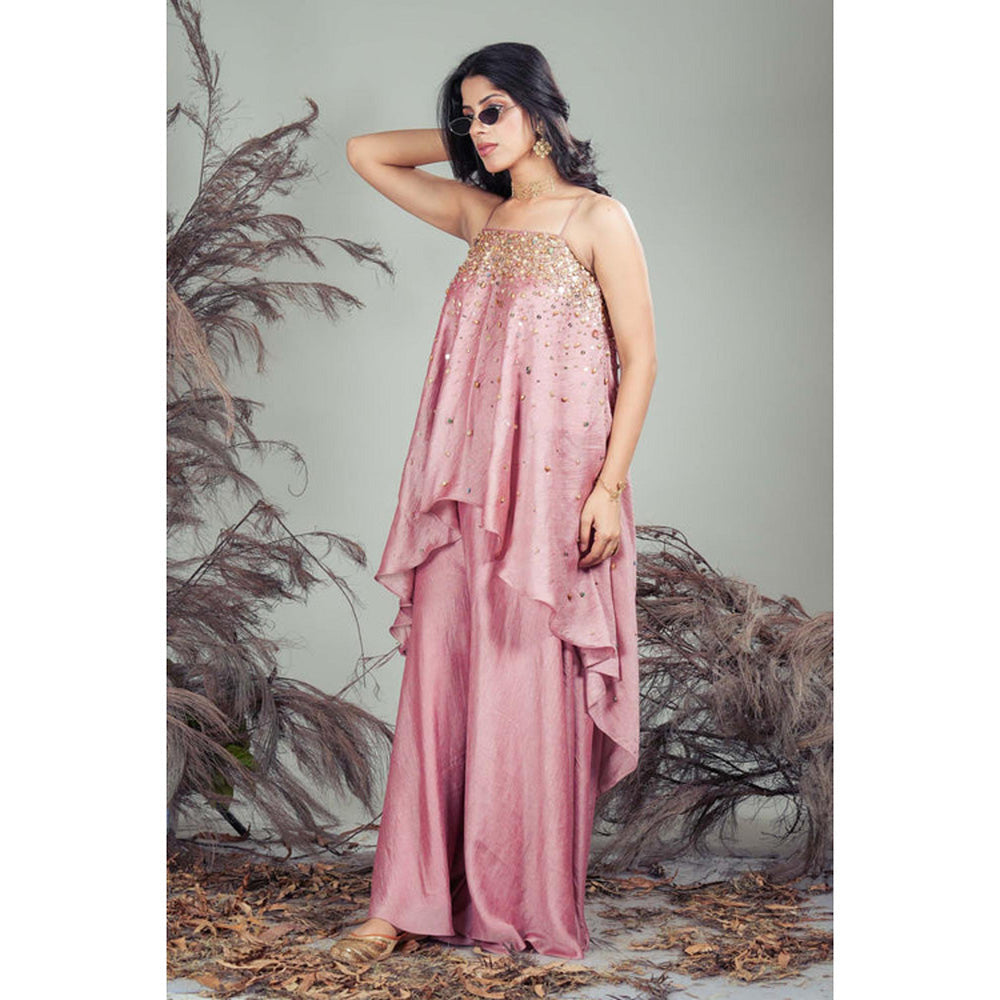 RIRASA Pushpa Pink Kurta And Sharara