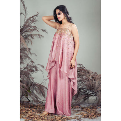 RIRASA Pushpa Pink Kurta And Sharara