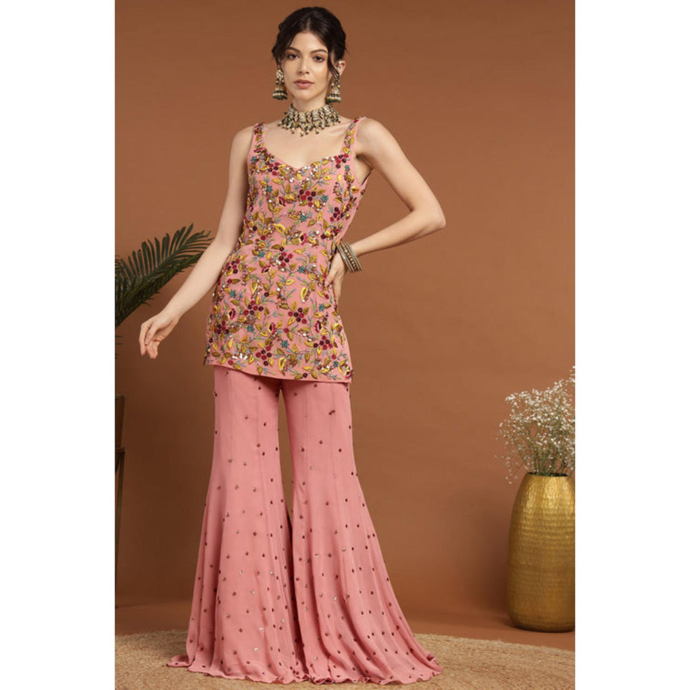 RIRASA Sakshi Pink Kurta And Sharara