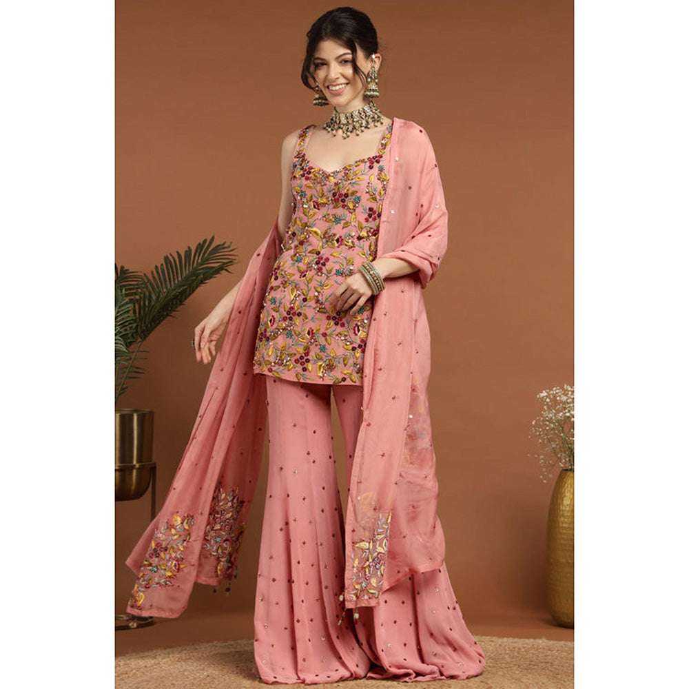 RIRASA Sakshi Pink Kurta And Sharara