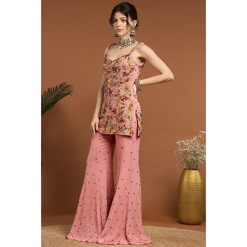 RIRASA Sakshi Pink Kurta And Sharara