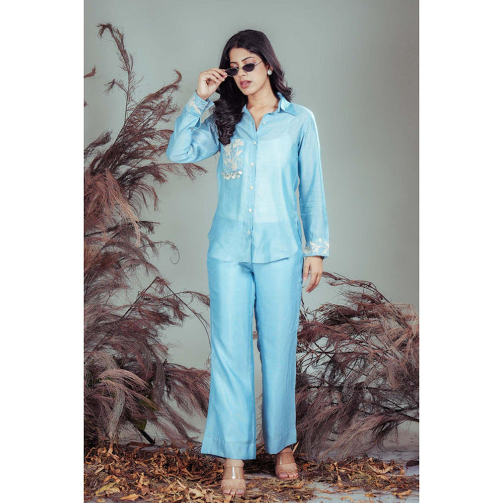 RIRASA Rasamayee Blue Co-Ord Set