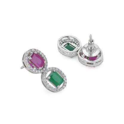 Ritu Singh Multi Diamond and Semi Precious Stone Neckpiece with Earrings