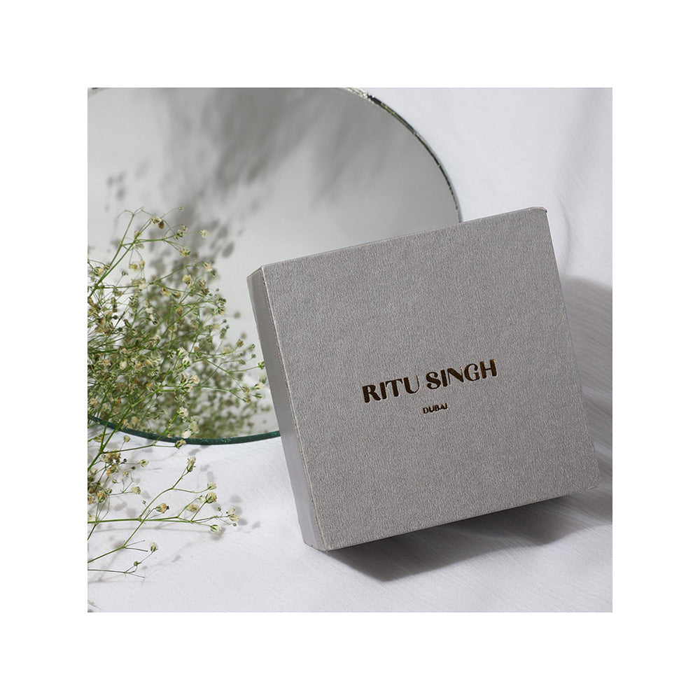 Ritu Singh Green Contemporary Studs Earrings