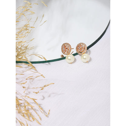 Ritu Singh White Contemporary Studs Earrings