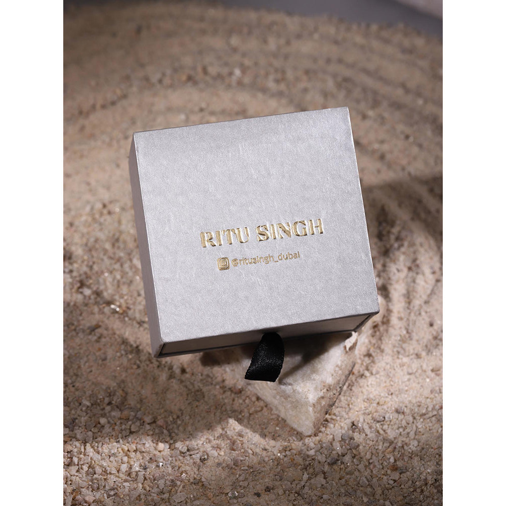 Ritu Singh White Contemporary Pearl Studs Earrings