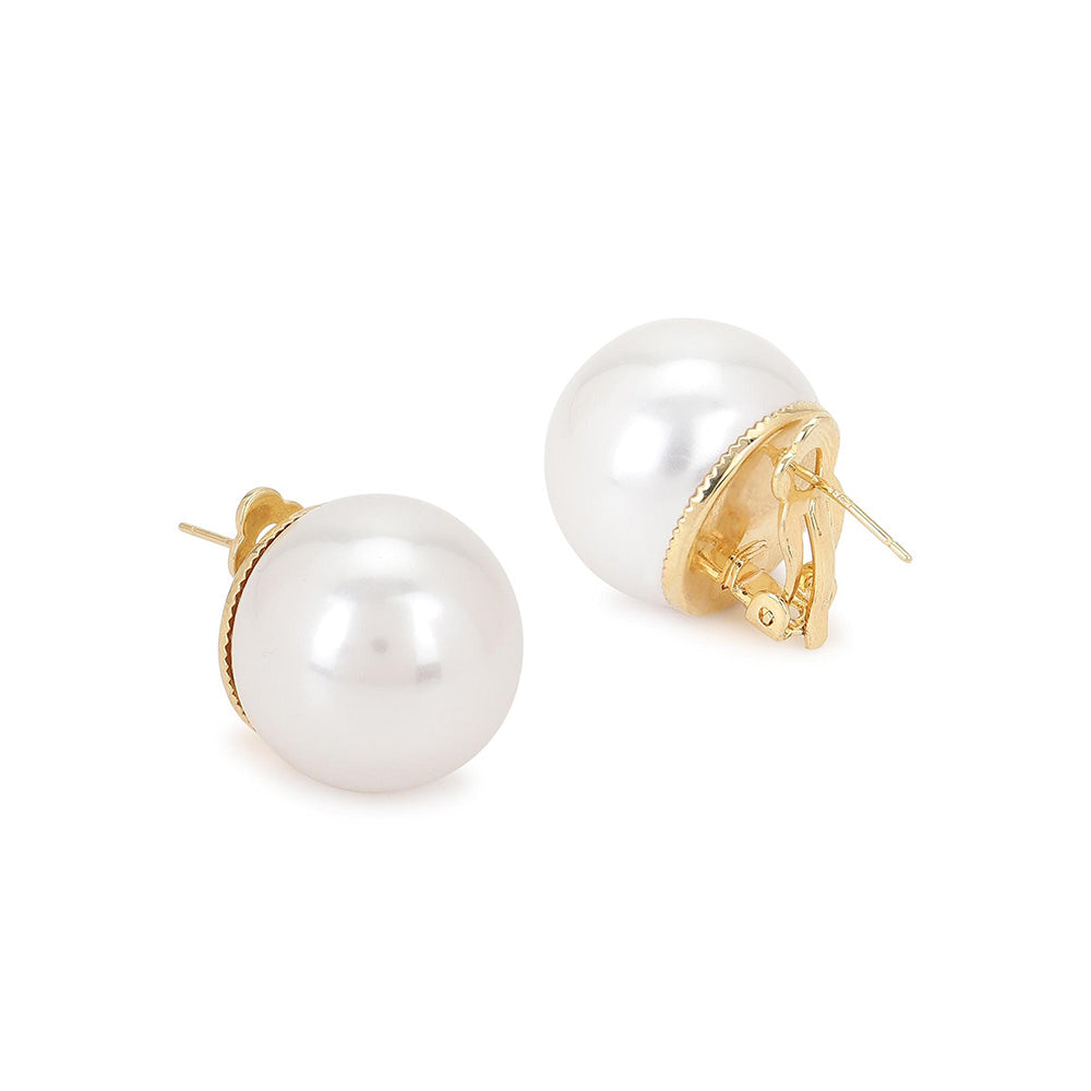 Ritu Singh White Contemporary Studs Earrings
