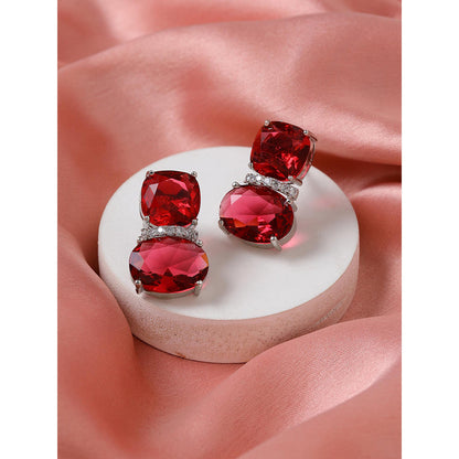 Ritu Singh Red Drop Earrings