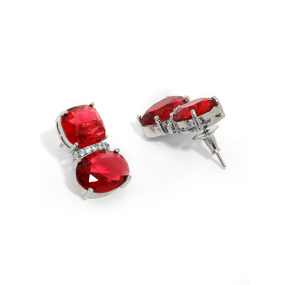 Ritu Singh Red Drop Earrings