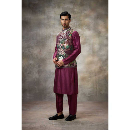 Rivaar by Rocky Star Purple Signature Kurta with Pant and Nehru Jacket (Set of 3)