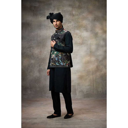 Rivaar by Rocky Star Green Signature Kurta with Pant and Nehru Jacket (Set of 3)