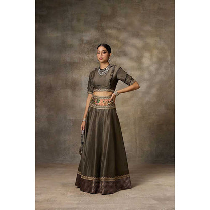 Rivaar by Rocky Star Grey Blouse with Lehenga (Set of 2)