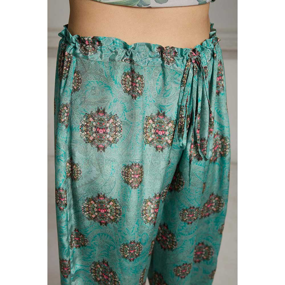 Rivaar by Rocky Star Blue Butti Printed Co-Ord (Set of 2)