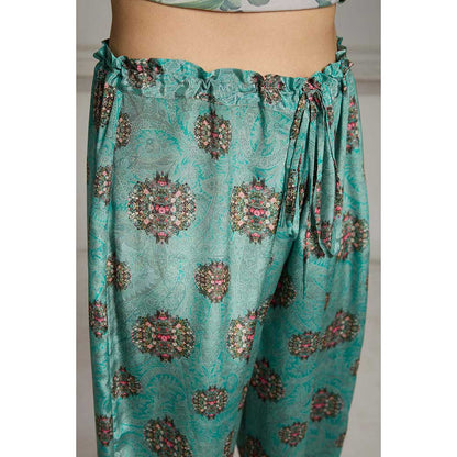 Rivaar by Rocky Star Blue Butti Printed Co-Ord (Set of 2)