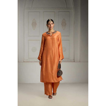 Rivaar by Rocky Star Orange Solid Co-Ord (Set of 2)