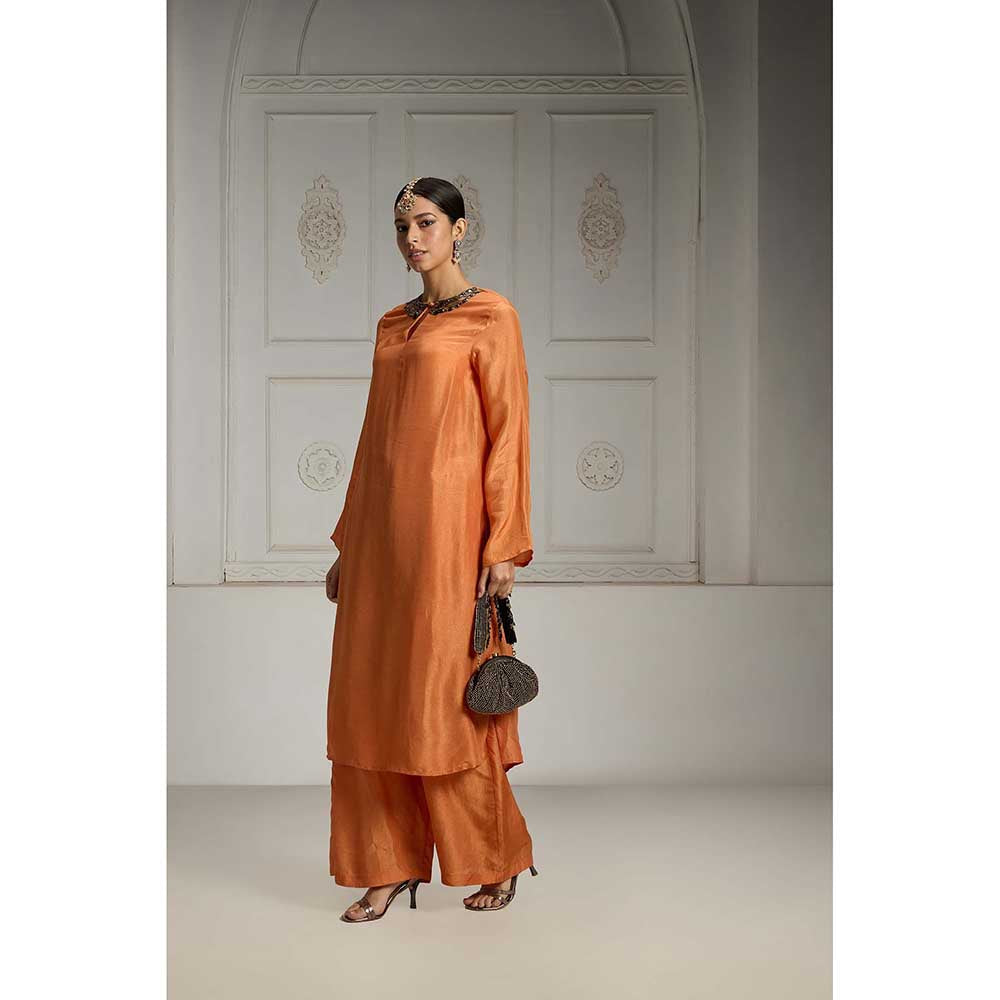 Rivaar by Rocky Star Orange Solid Co-Ord (Set of 2)