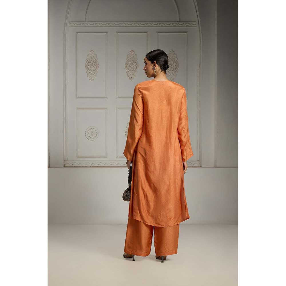 Rivaar by Rocky Star Orange Solid Co-Ord (Set of 2)
