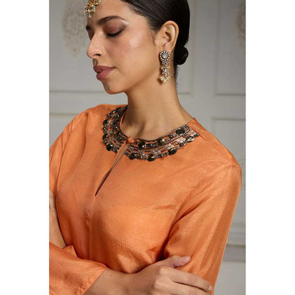 Rivaar by Rocky Star Orange Solid Co-Ord (Set of 2)