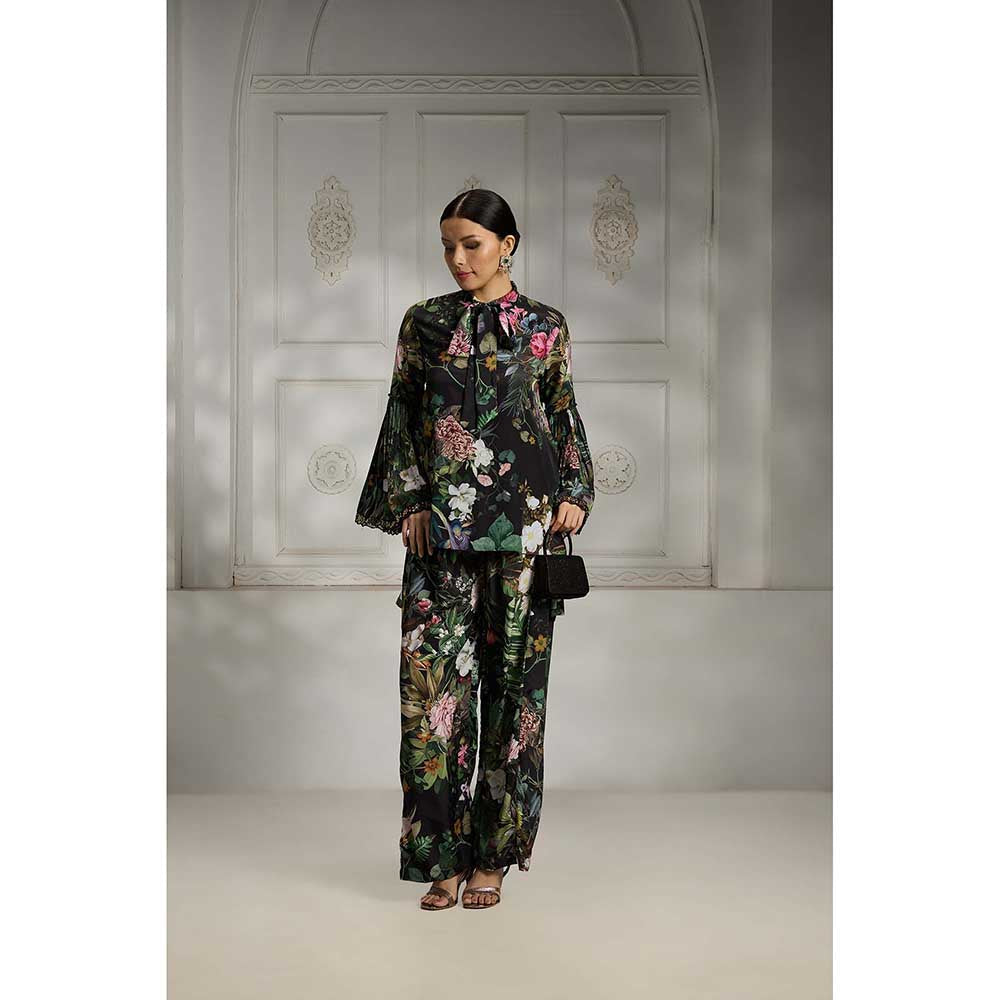 Rivaar by Rocky Star Black Botanical Printed Co-Ord (Set of 2)