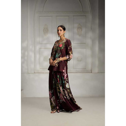 Rivaar by Rocky Star Maroon Floral Printed Tunic
