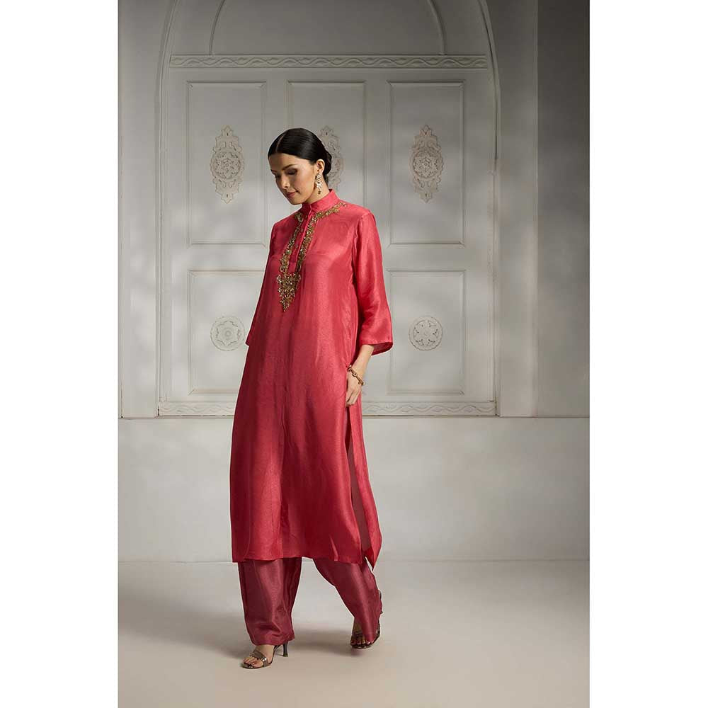 Rivaar by Rocky Star Pink Embroidered Kurta