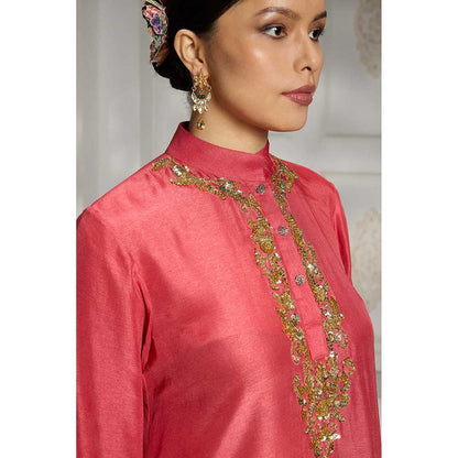 Rivaar by Rocky Star Pink Embroidered Kurta