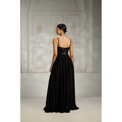 Rivaar by Rocky Star Black Sequence Maxi Dress