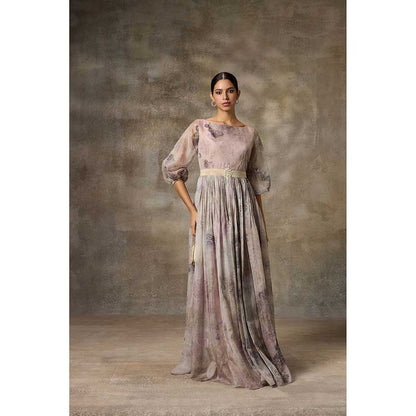 Rivaar by Rocky Star Purple Botanical Printed Maxi Dress