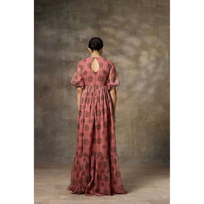 Rivaar by Rocky Star Pink Floral Printed Maxi Dress