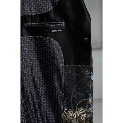Rivaar by Rocky Star Black Printed Blazer