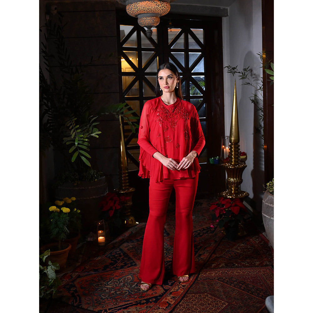 Rococo Rosa Co-Ord - Red (Set of 2)