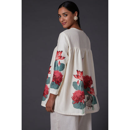 Rohit Bal Ivory Digital Floral Printed Tunic