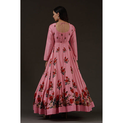 Rohit Bal Printed Anarkali Kurta with Churidar and Dupatta (Set of 3)