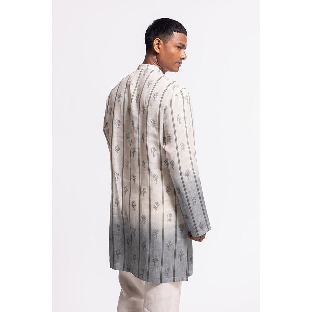 Rohit Bal Stripes Ivory Kurta