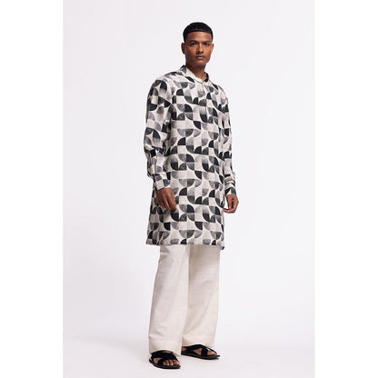 Rohit Bal Abstract Black Kurta