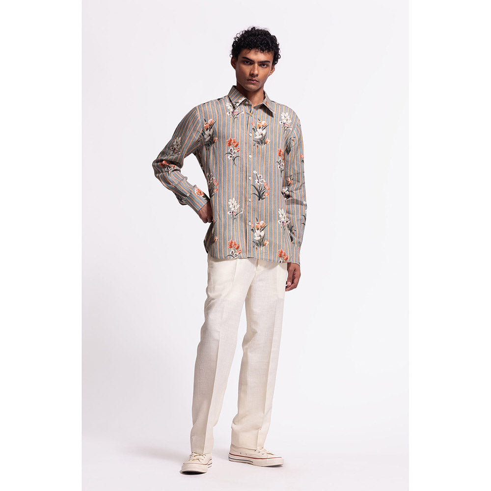 Rohit Bal Stripes Grey Shirt
